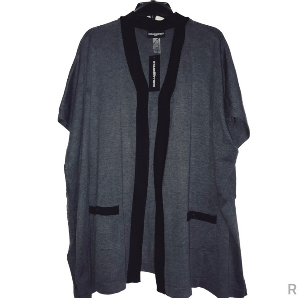 OS - NWT Karl Lagerfeld Oversized Open Front Poncho